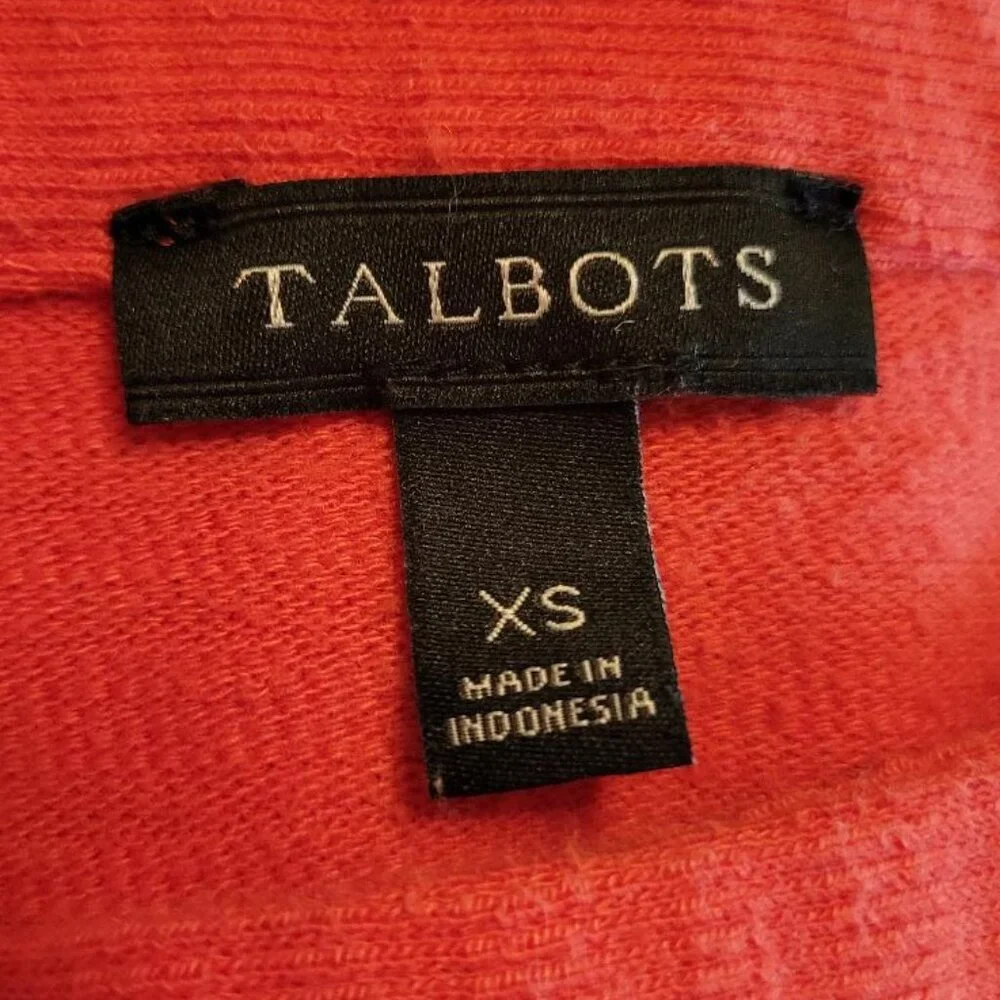 Talbots Orange Ribbed Lightweight Sweater